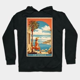 Artemida Greece Vintage Tourism Travel Hoodie